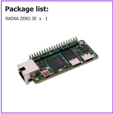 Макетная плата Radxa ZERO 3E 1 Гб 2 ГБ 4 ГБ ОЗУ Rockchip RK3566 с Gigabit Ethernet