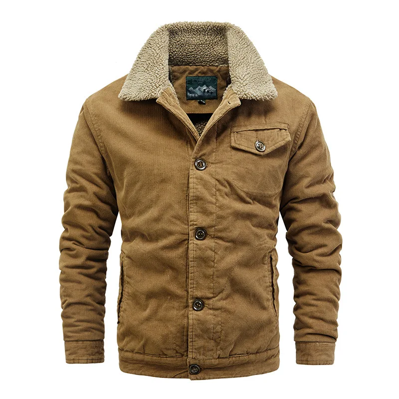 Winter men's cotton coat wick down collar casual jacket youth large size cotton coat men