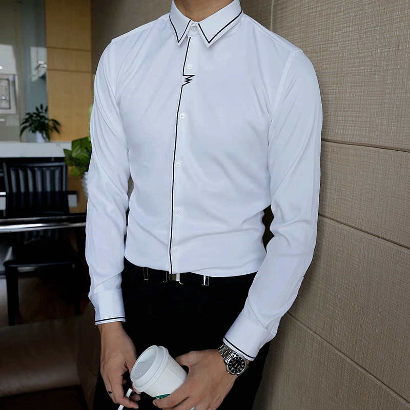 Рубашки мужская одежда 2022 Мужская Дизайнерская блузки рубашки поло корейские