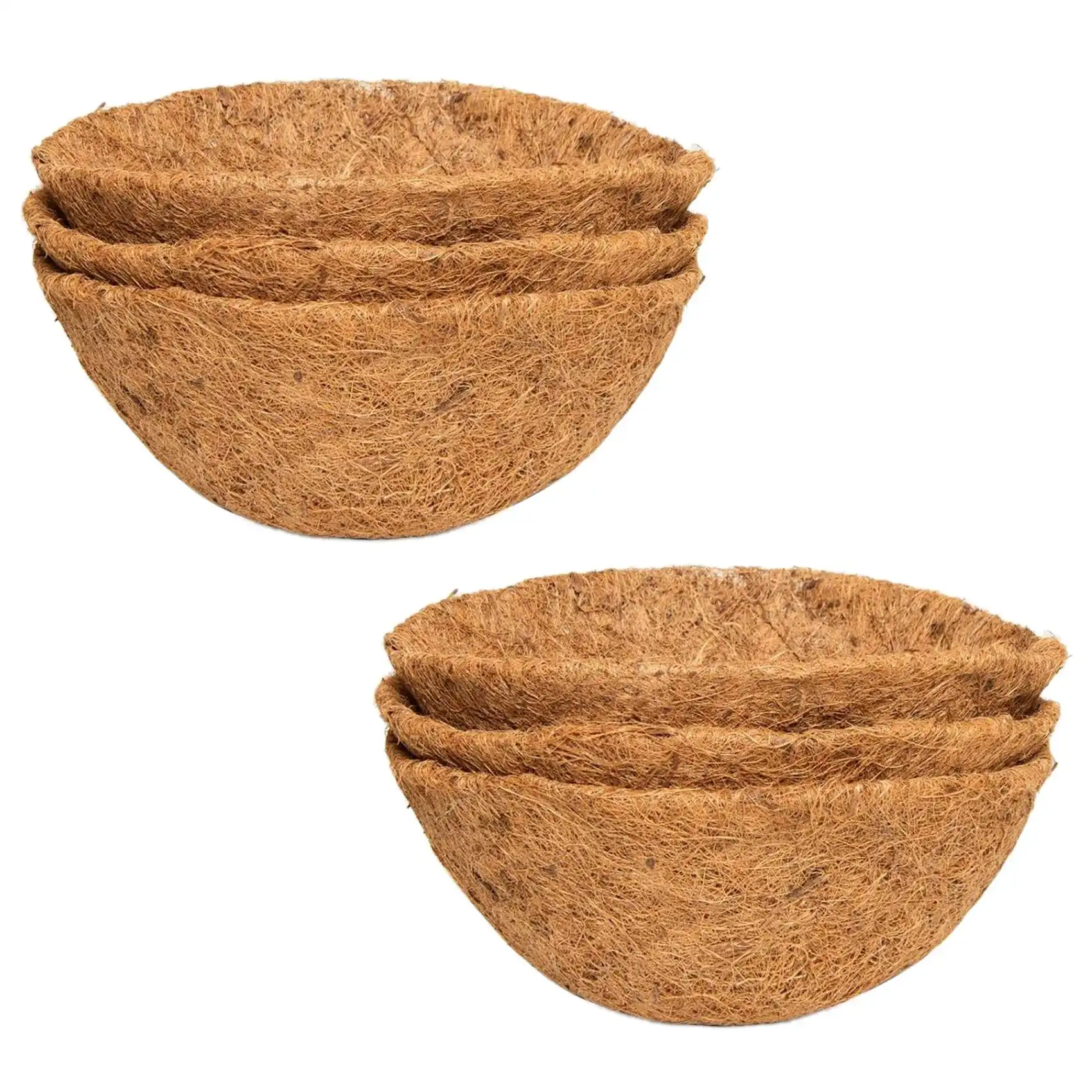

6PCS 10In Half Round Coco Coir Liner Half Circle Coconut Fiber Replacement Liners for Hanging Baskets Garden Flower Pot
