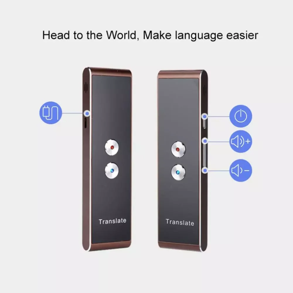 

2023New Portable T8 Smart Voice Speech Translator Two-Way Real Time 30 Multi-Language Translation For Learning Travelling Busine