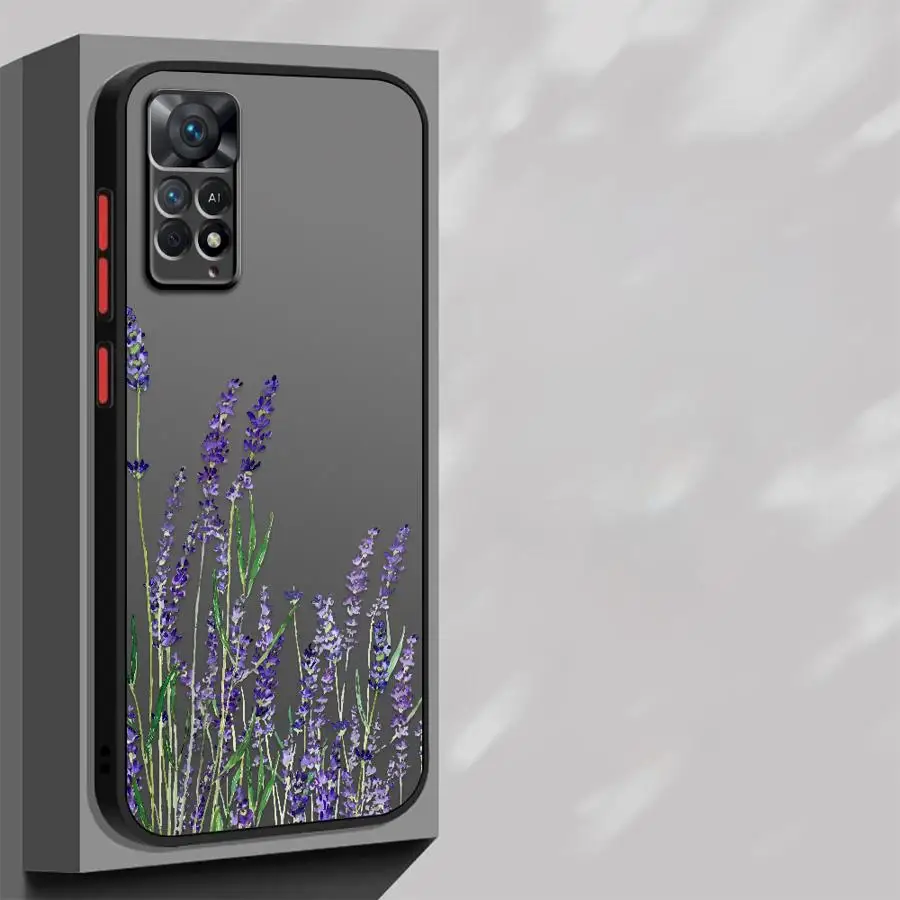 Чехол для телефона с цветами лаванды Xiaomi Redmi 10A 12 12C 13C 10 10C 9 9A 9C 9T K40 Pro A1+ A2 Plus