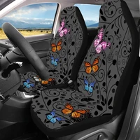 aimaao 2 piece butterfly printing fashion car front seat cover womens universal super soft car seat cover front seat