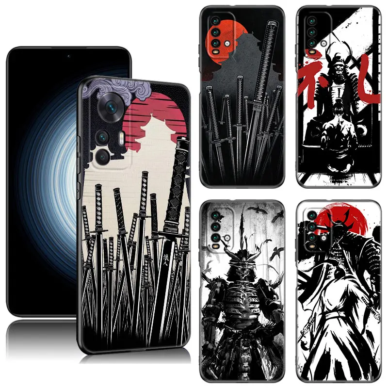 

Japanese Samurai Art Phone Case For Xiaomi Redmi K40 K50 Gaming Note 5 6 K20 K60 Pro 7A 8A 9A 9C 9i 9T 10A 10C A1 A2 Plus Cover