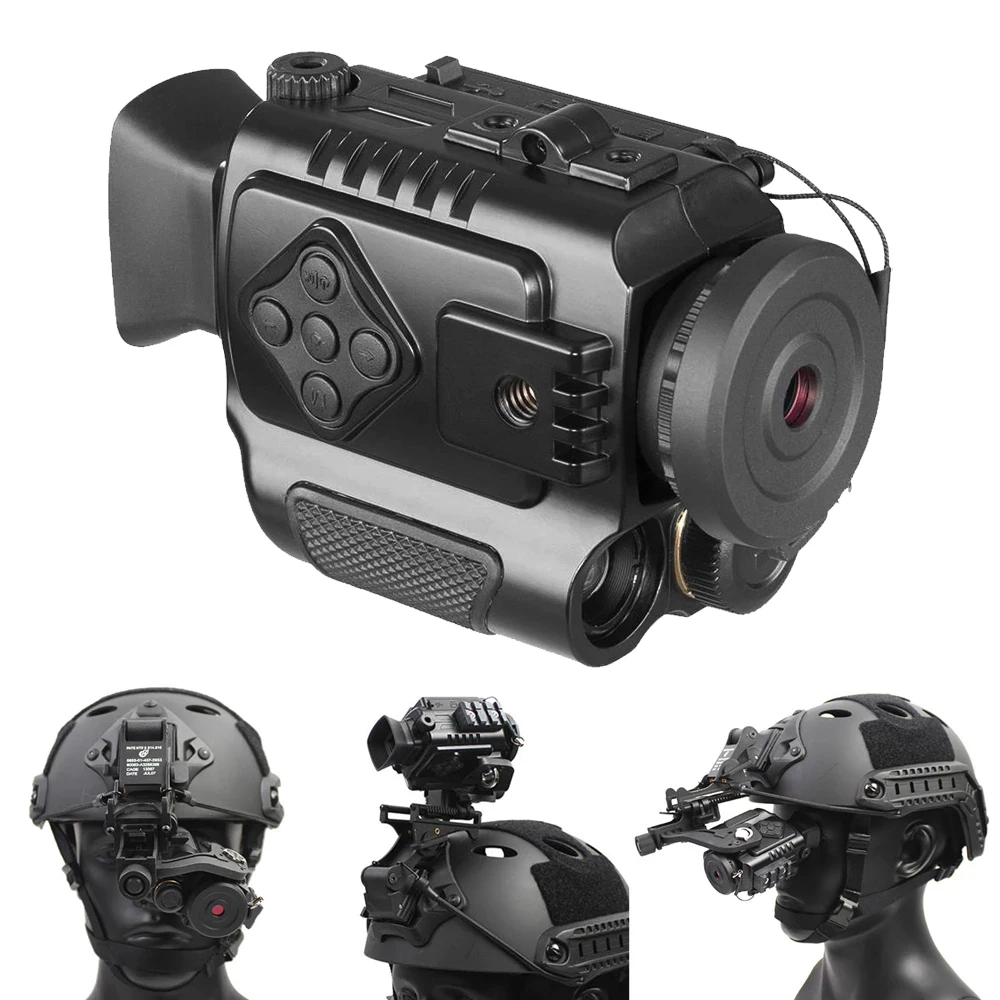 

P4-0118 Head-Mount Infared Night Vision Camera 200M Range Hunting Monoculars Helmet for Outdoor Hunting Sport Game Patrol
