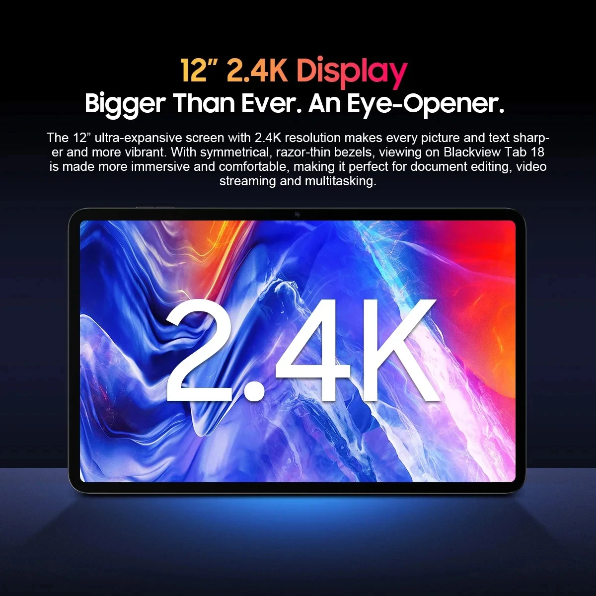 Blackview Tab 18 планшет 12 Гб + ОЗУ 256 ПЗУ дюймов 2 4 K FHD дисплей Helio G99 аккумулятор 8800 мАч