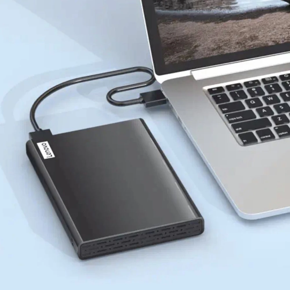 

Корпус для внешнего жесткого диска Lenovo USB 3,0, 2,5 дюйма, защита от падения, простая установка, кабель для передачи данных