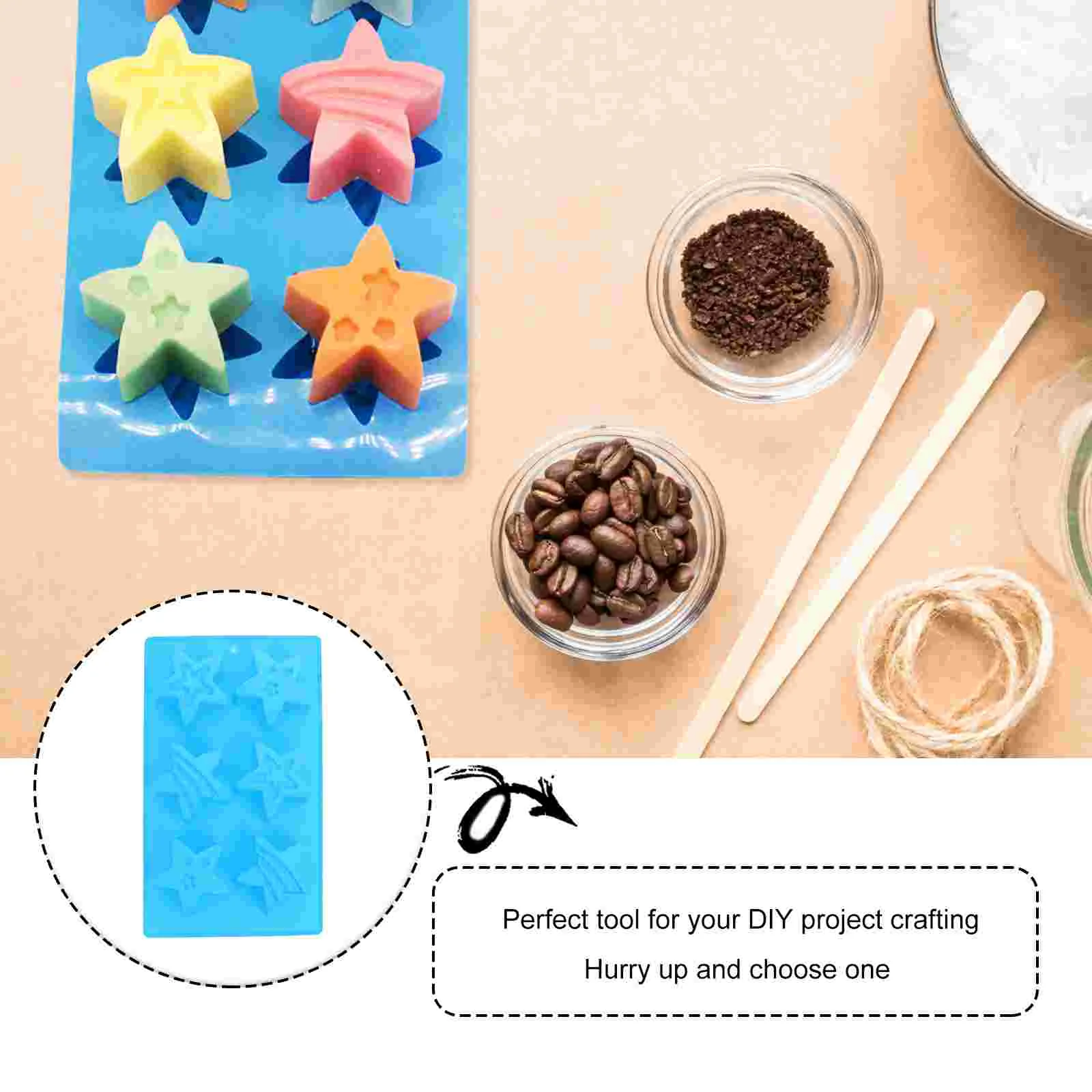 Форма с шестью отверстиями и пятиконечной звездой силиконовые формы для