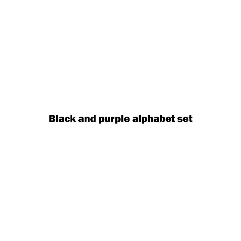 

Black and purple alphabet set