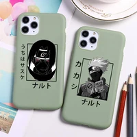 naruto kakashi uchiha itachi gaara phone case for iphone 13 12 11 pro max mini xs 8 7 6 plus x se 2020 xr green silicone cover