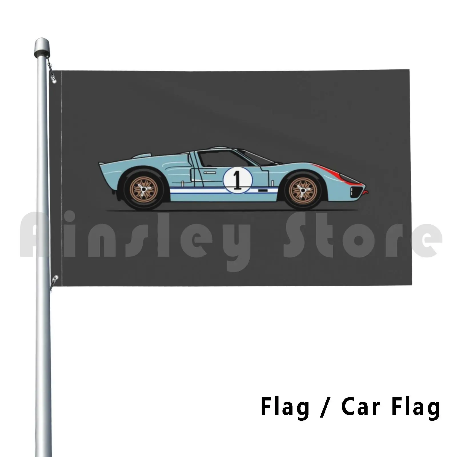 Gt40 мили гоночный автомобиль Открытый Декор флаг V8 мышечный американский Le Mans Driver