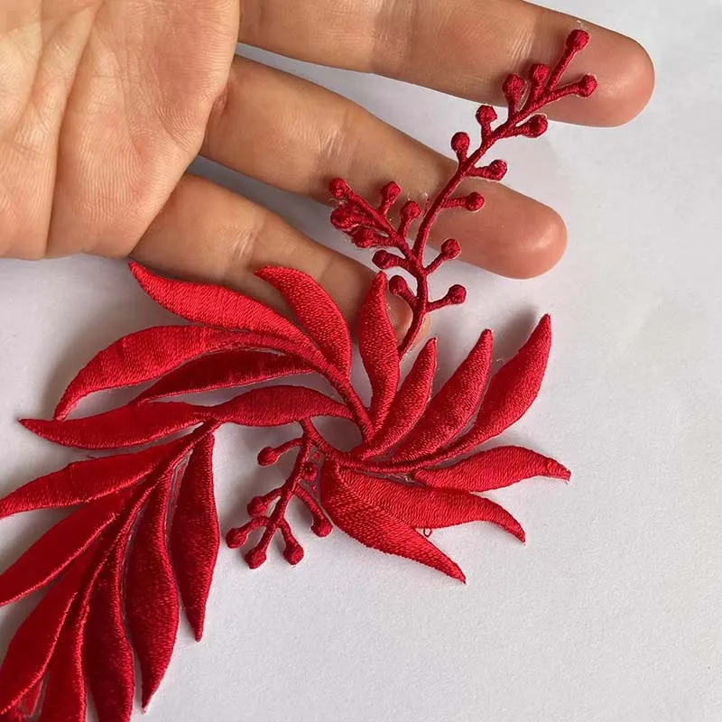 Экологичные вышитые цветочные нашивки ручной работы 18*8 см нанесение для