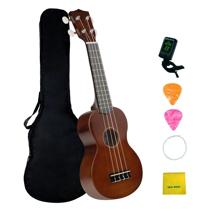 

New Hot Ukulele 21 Inch Ukulele Four-String Wooden Beginner With Gig Bag For Toddlers Children Beginner Starter Best Gift