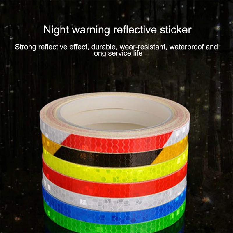 

Велосипедные колеса 1 см х 8 м отражают Люминесцентные светоотражающие наклейки, полоска