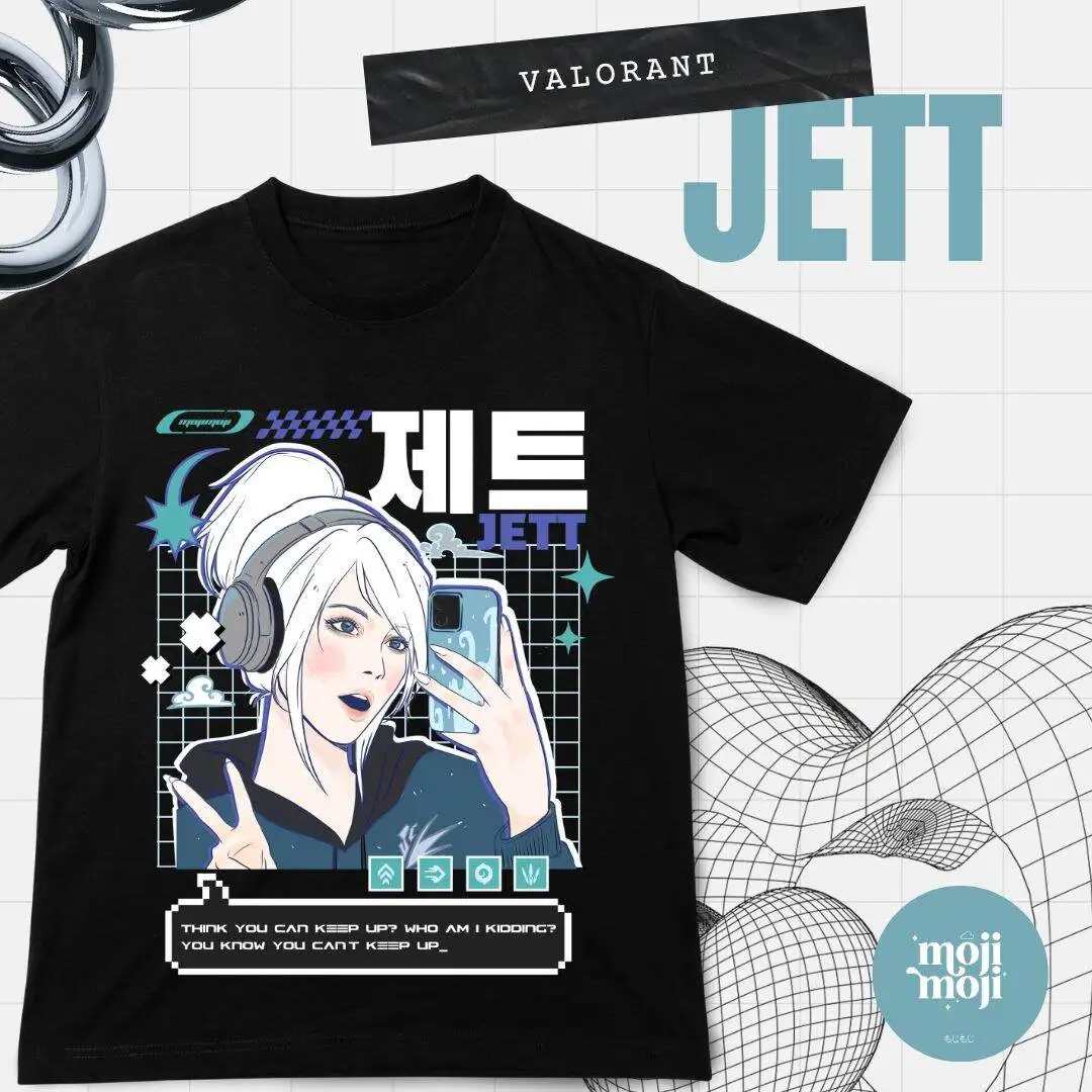 Рубашка VALORANT AGENT JETT Футболка унисекс