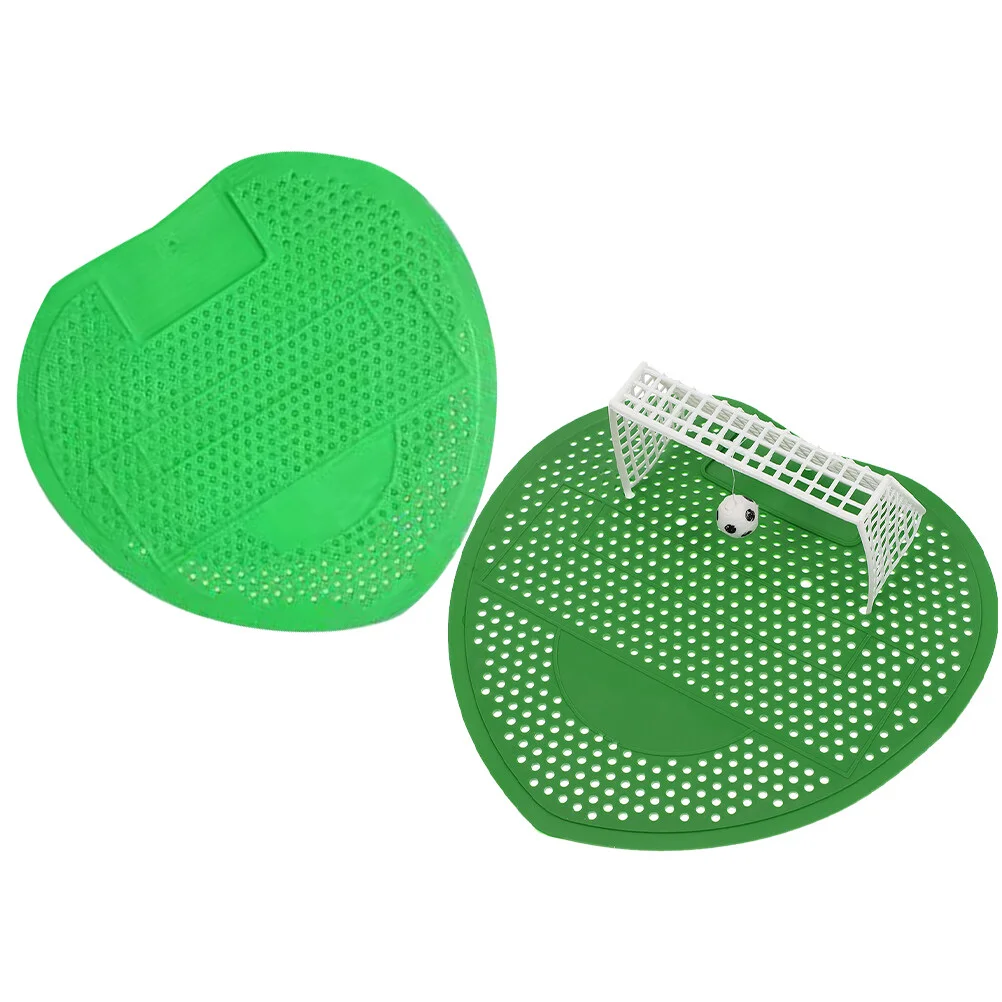 

2 Pcs Men’s Deodorant Supplies Urinal Strainer Pads Bathroom Deodorizer Soccer Goal Mat Screens Abs Toilet Man