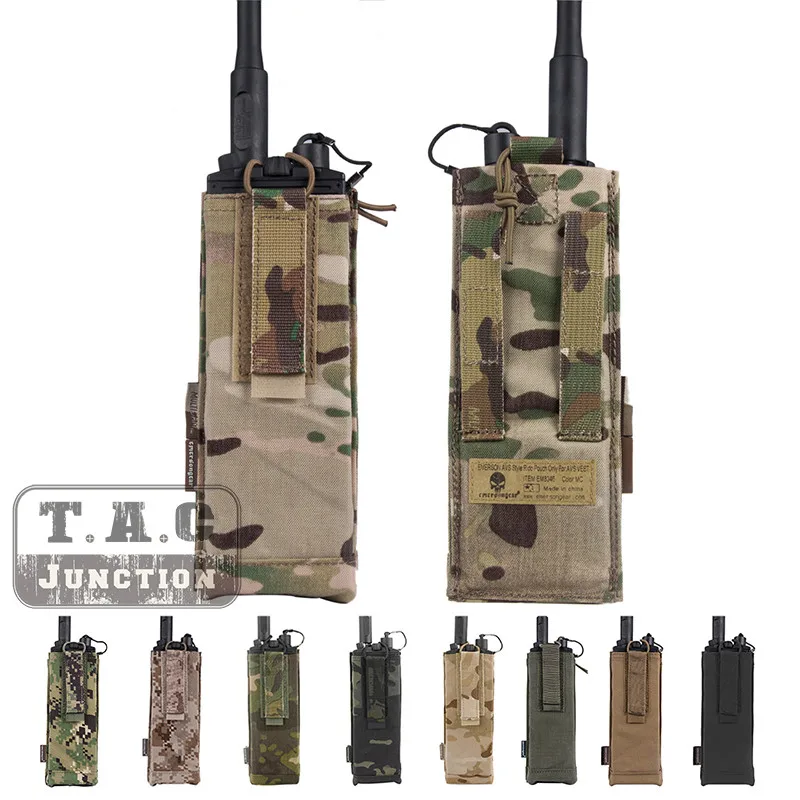 Emerson Tactical MBITR Radio Pouch EmersonGear Walkie Bag Adjustable Talkie Pocket Carrier with Hook & Loop For AVS Vest