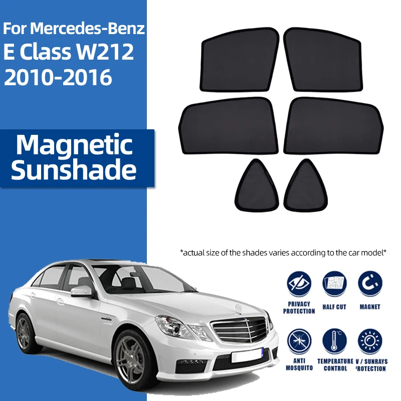 

For Mercedes Benz E Class W212 2009-2016 Magnet Car Sunshade Front Windshield Mesh Curtain Baby Rear Window Sun Shade E200 E250