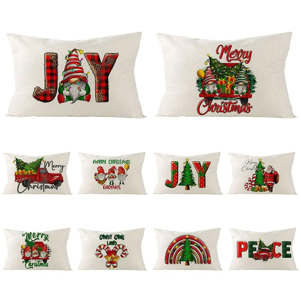 

1PC 30*50cm Pillowcase Christmas Xmas Cushion Cover Pillow Case Sofa Home Décor Santa Claus Garden Home Decoration Pillows