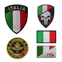 italian embroidery patch skull badge military tactical morale chapter velcro chapter hook and loop cloth spot clothes backpack