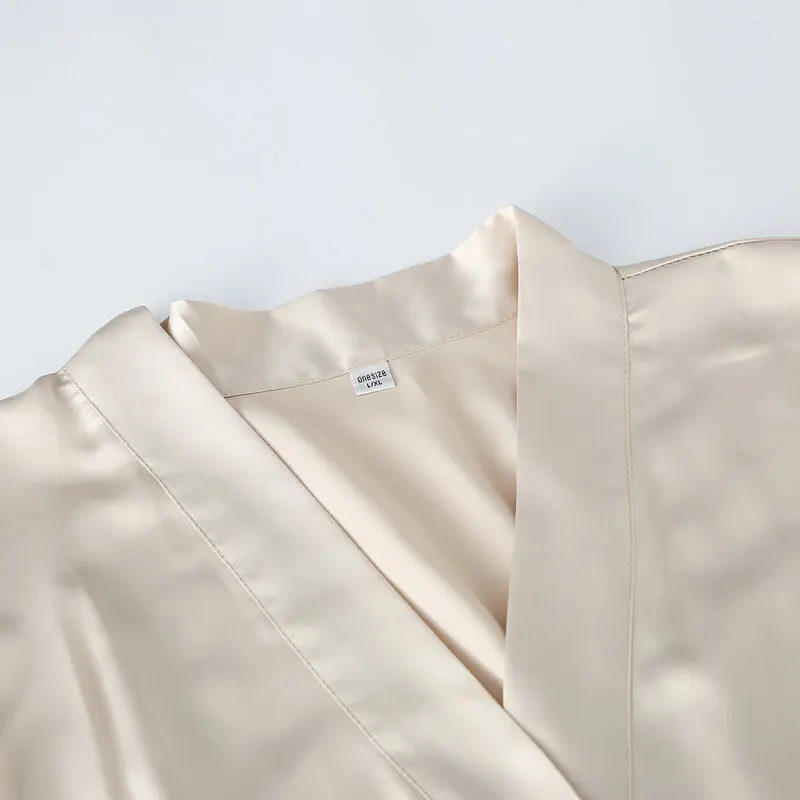 Popular Silk Satin Robes Lady's Bathing Robe Women's Sleepwear With Lace Bridesmaid Robes For Wedding