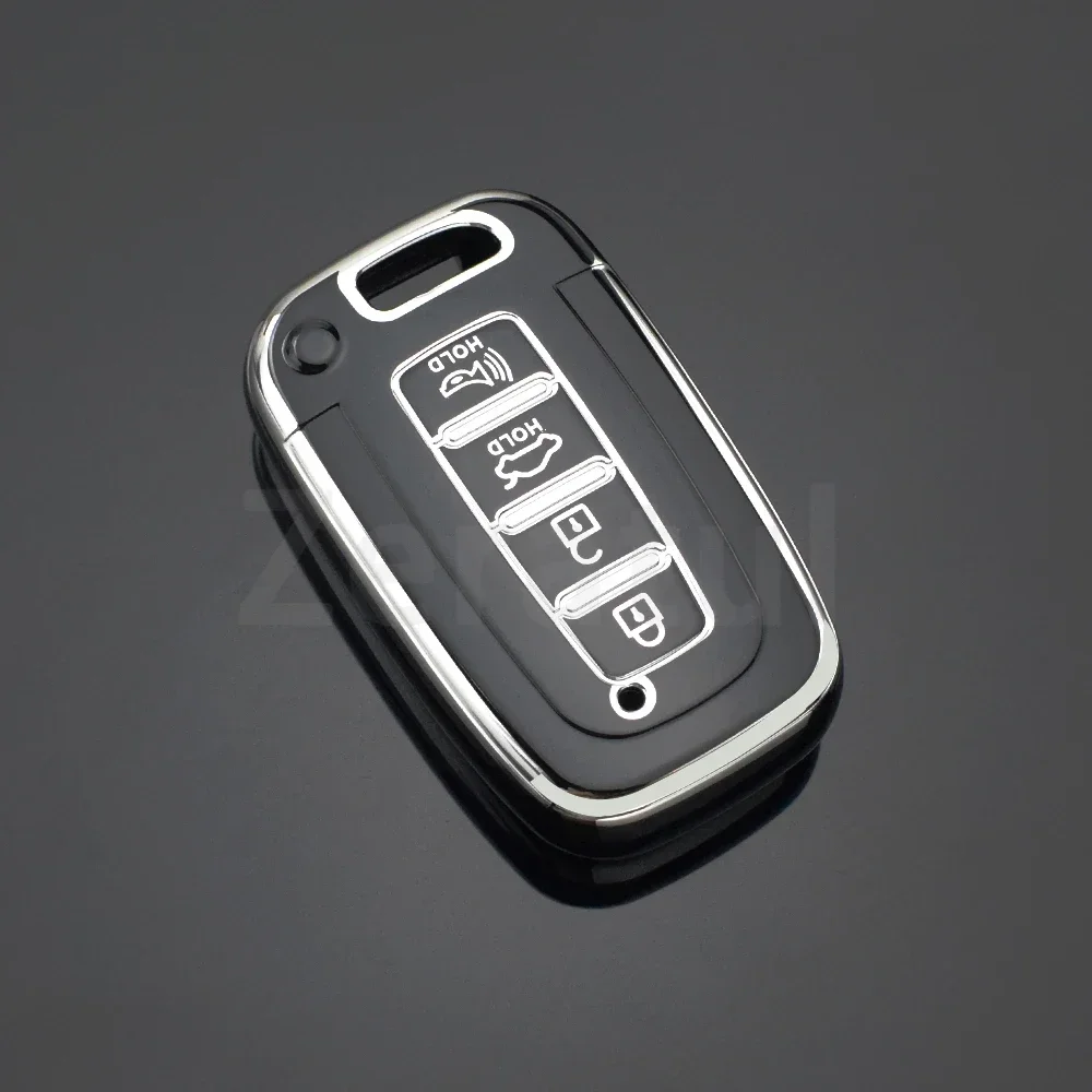 

Чехол для ключей из ТПУ с 4 кнопками, держатель для ключей для Kia Sportage R Borreed Sorento K5 K7 для Hyundai Tucson Azera IX35 Sonata