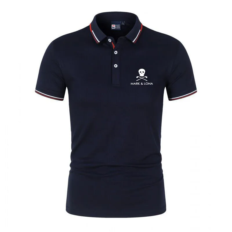 

Summer Men Golf Shirt Quick-drying Breathable Polo T-Shirt Polyester/Spandex Short Sleeve Top Sports Golf Clothing Male