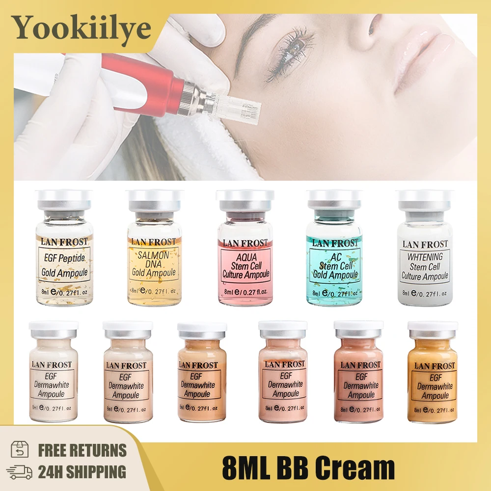 

1pcs 8ML BB Cream Glow Foundation Skin Whitening Korean Gold Ampoule Serumbrightening Foundation Acne Healing Foundation
