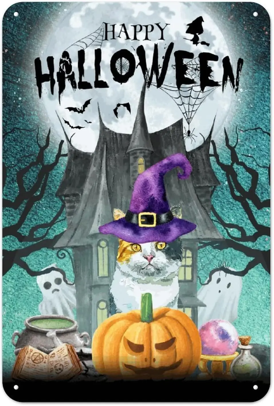 Металлический знак Счастливый Хэллоуин