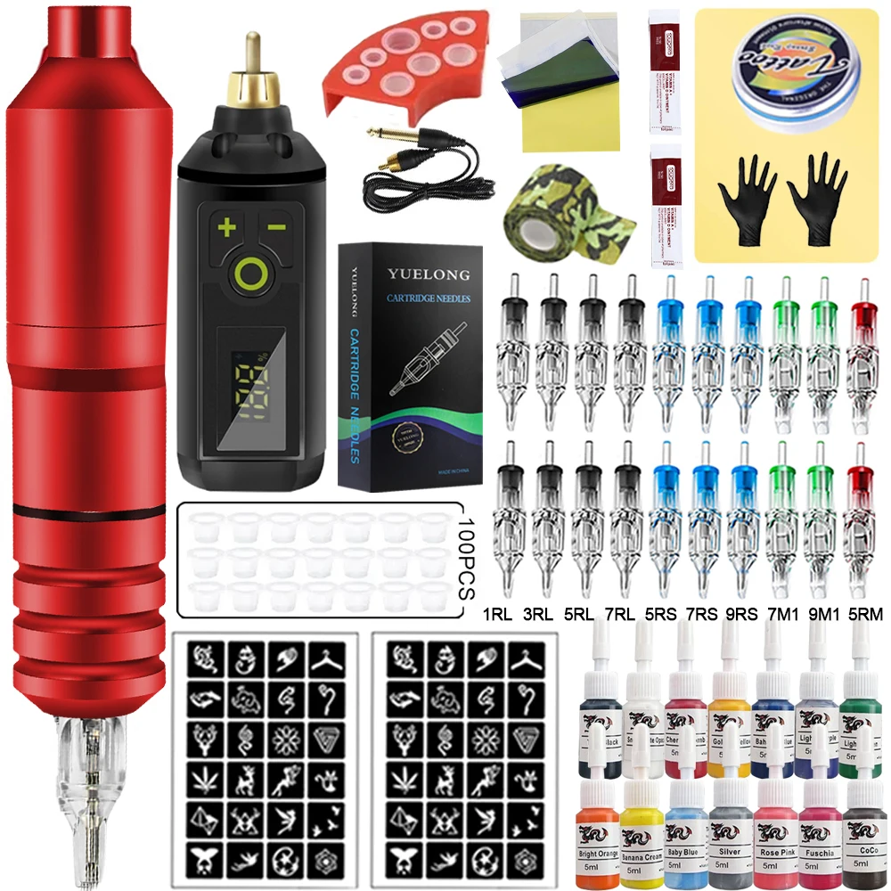 Беспроводной набор тату-ручек вращающаяся тату-ручка для боди-арта Перманентный
