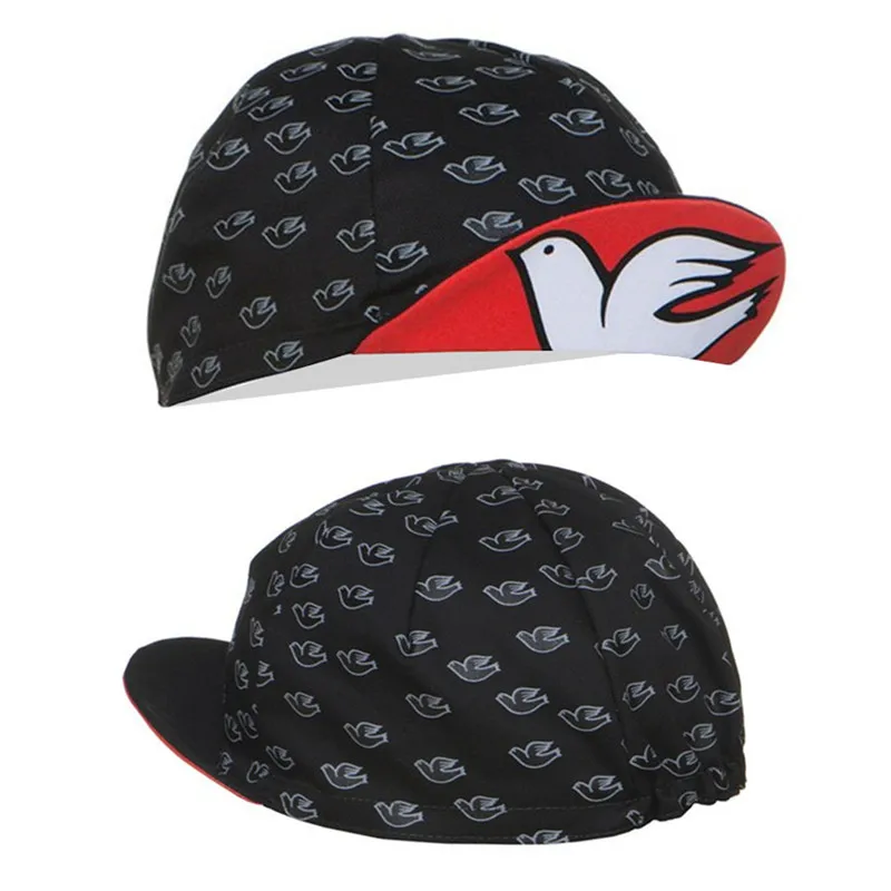 Breathable lightweight polyester Black Peace pigeon Cycling cap quick dry clasica road bike hat sun protection gorra ciclismo