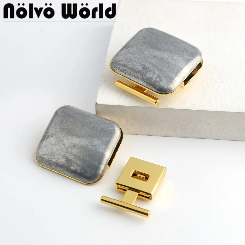 

5-30Sets 46x49x4.5MM K Gold Locks Metal Clasps For Women Leather Handbags Shoulder Bags DIY Closure Buckles Bags Accessories