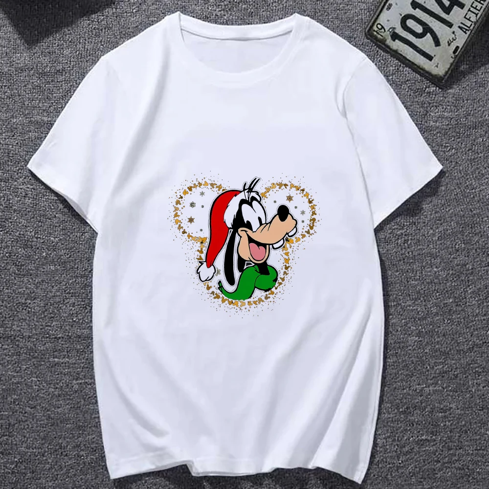

Christmas Men T-Shirts Four Seasons Disney Hot Selling Goofy Pattern White Minimalist Y2K Style Male S-XXXL Size Tops Tees