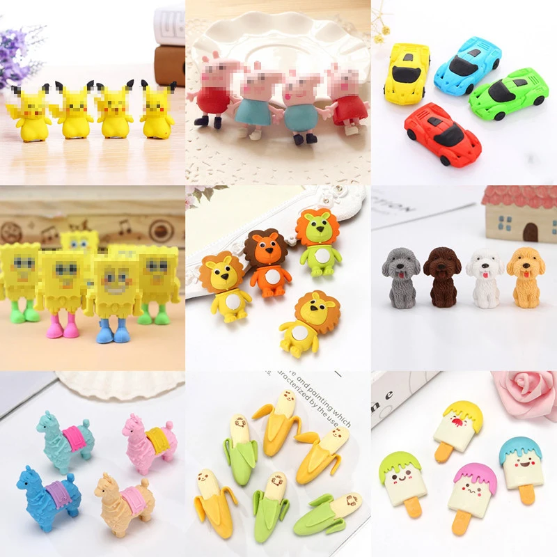 

Ластик детский мультяшный, 26 стилей и цветов