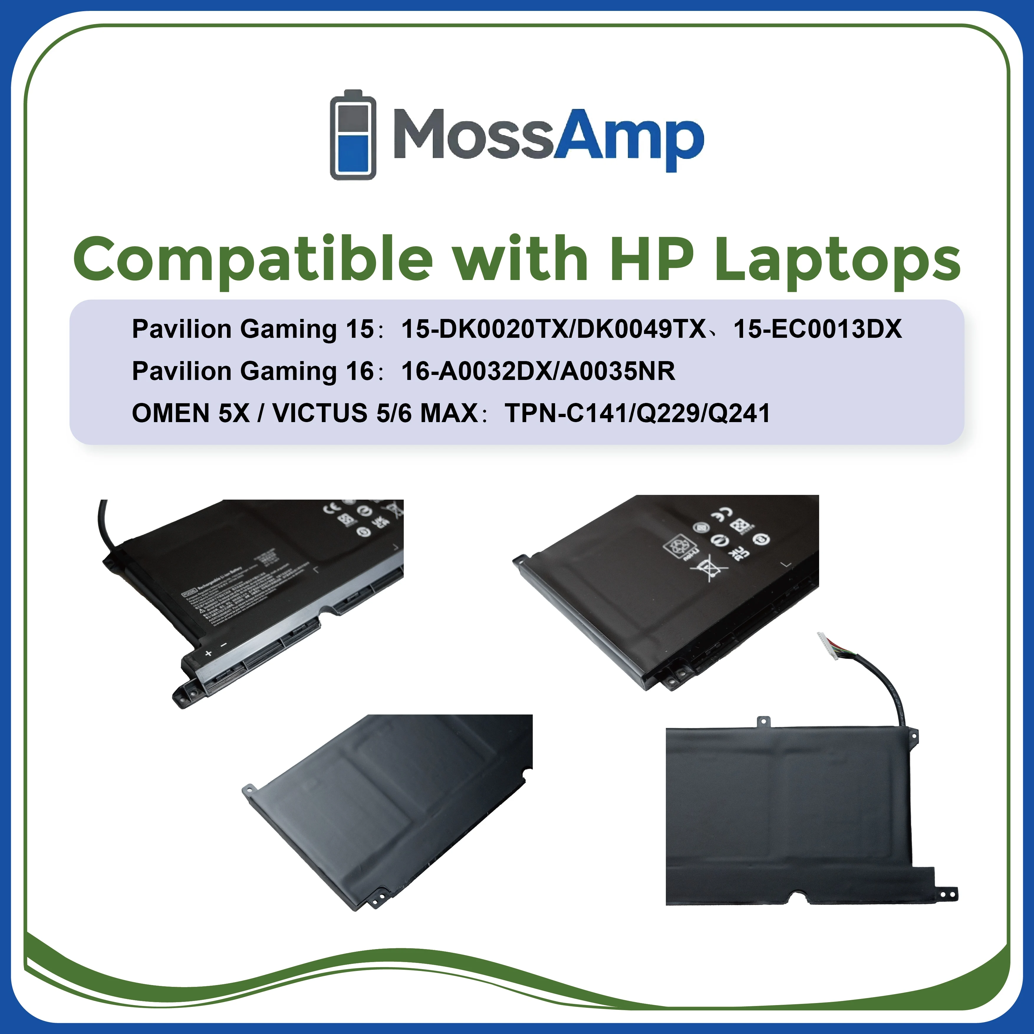 Фото Аккумулятор MossAmp PG03XL PG03 для HP Pavilion Gaming 15-DK 15-ec 16-a0000 OMEN 5X FPC52 TPN-C141 TPN-Q229 TPN-Q241 №2
