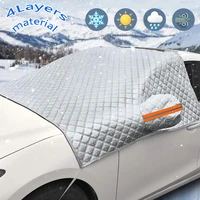 car windshield cover waterproof sun shade ice removal snow covers 4layers aluminum film protection fit for auto suv truck van