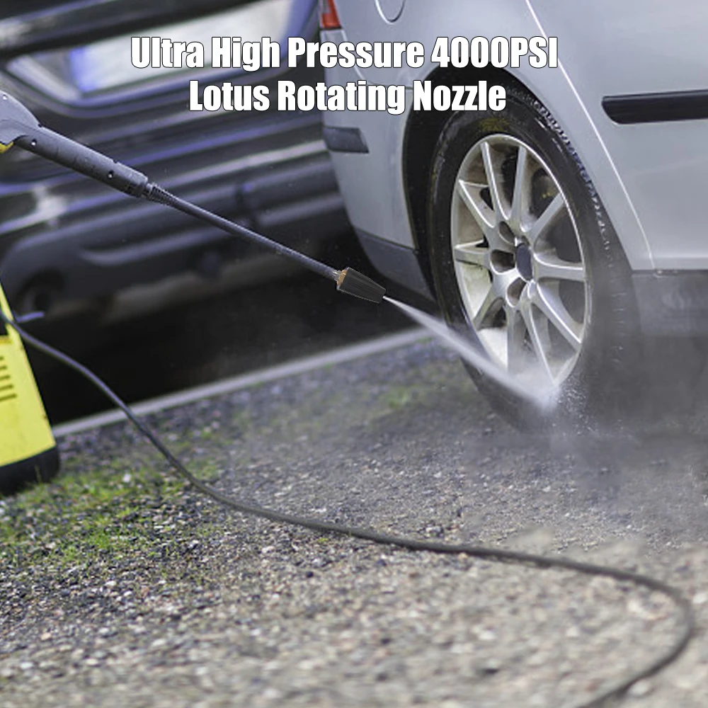 

Car High Pressure Washer Nozzles 4000PSI Rotating Turbo Gun Jet Water Column Cleaner Truck Trailer Motorcycle Boat Washing Tools