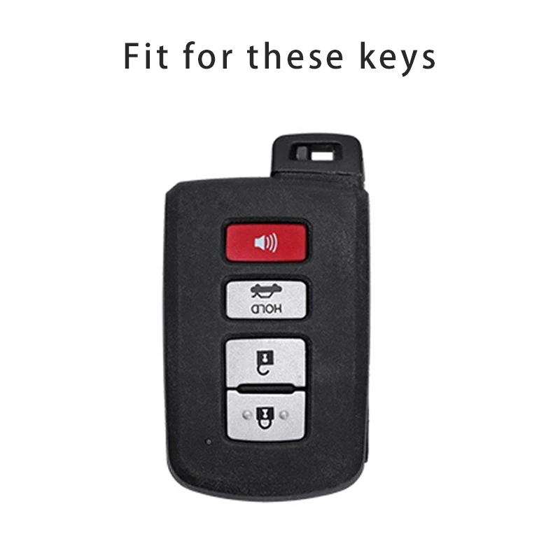Чехол для ключа автомобиля на 4 кнопки для Toyota Camry Corolla RAV4 Highlander Avalon 2015 - 2017 с умным контролем.