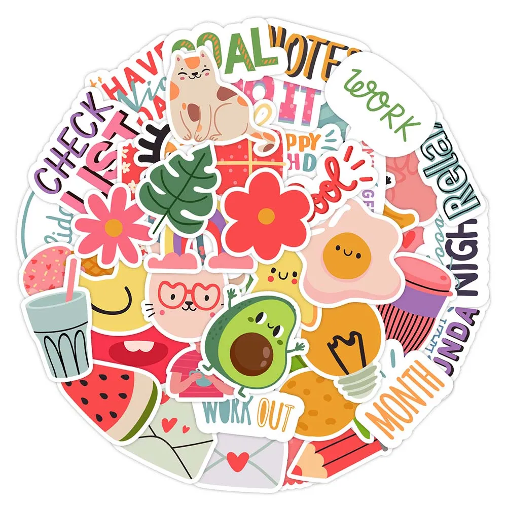 

10/50 шт., водонепроницаемые наклейки для ноутбука, карандаша, чехла