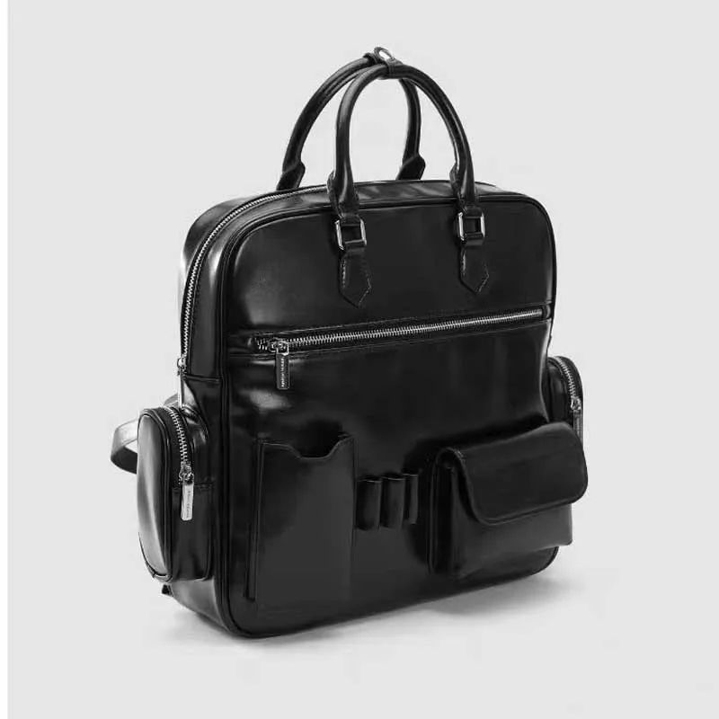 Роскошный черный дорожный рюкзак большой объем из искусственной кожи 2024 сумка с