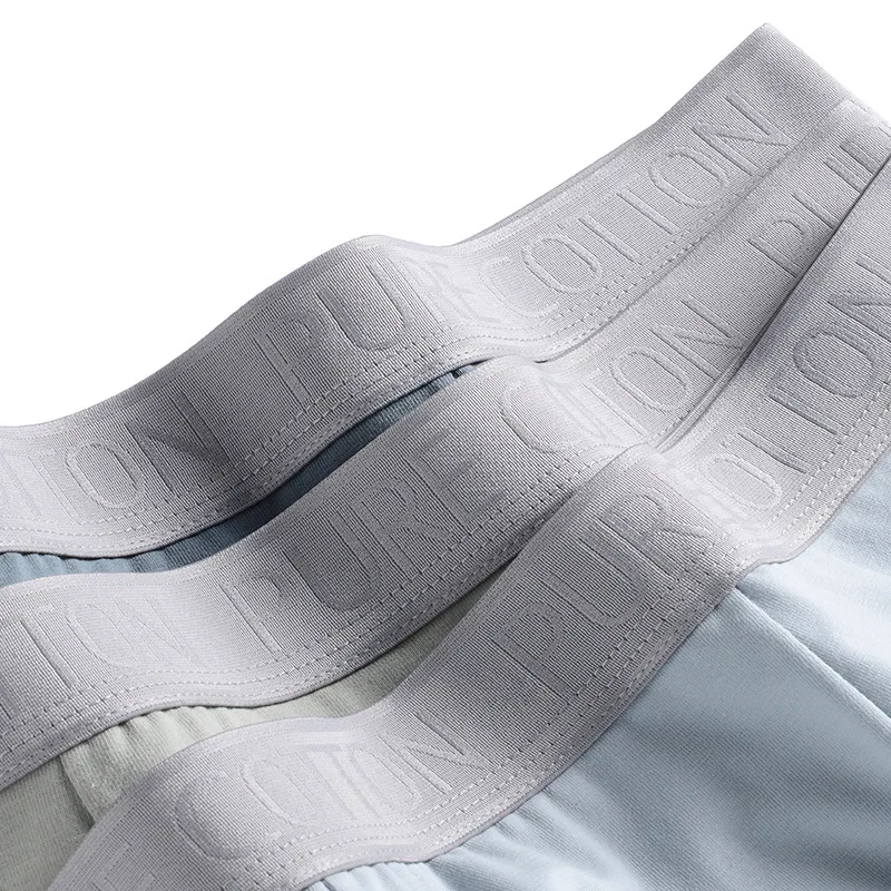 3Pcs Men Boxer Shorts Pure Color Cotton Underwear Man Boxershorts Breathable Male Panties Boxers Hombre U Pouch Bulge Underwear