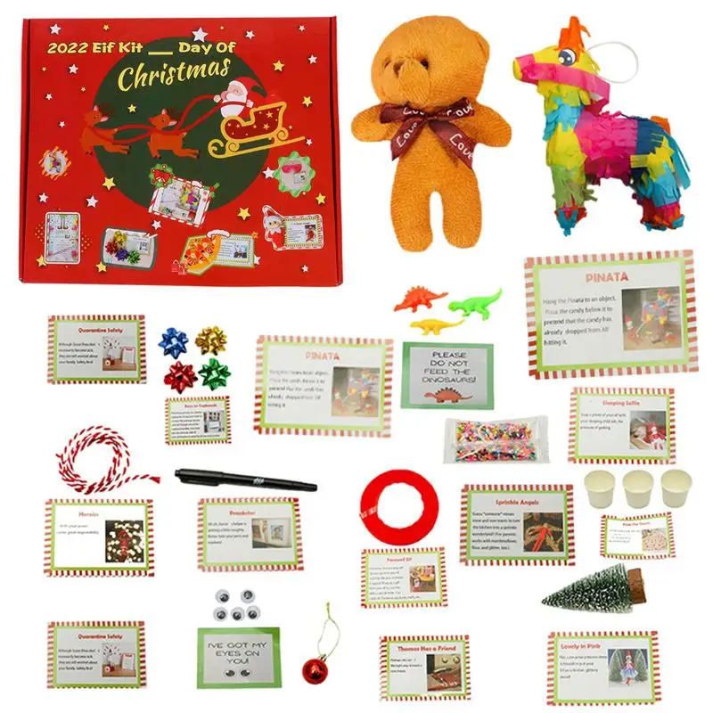 

Kids Toys Christmas Advent Calendar Elf Plush Doll DIY Combination Kit Toys For Boys Girls Xmas Gifts Adults Children's Toys