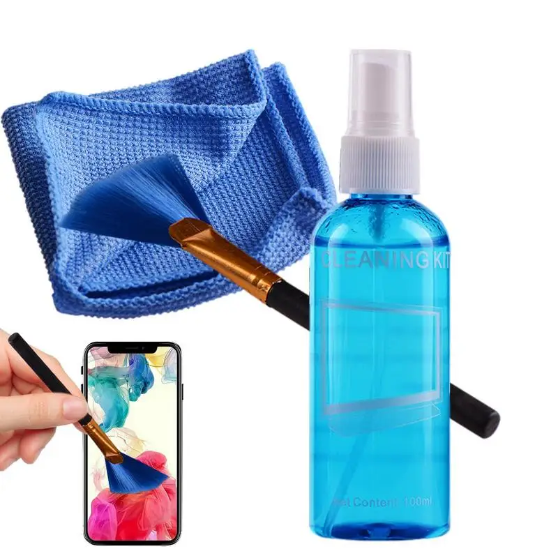 

Спрей для очистки экрана компьютера, компактный аппарат для чистки телевизора с щеткой