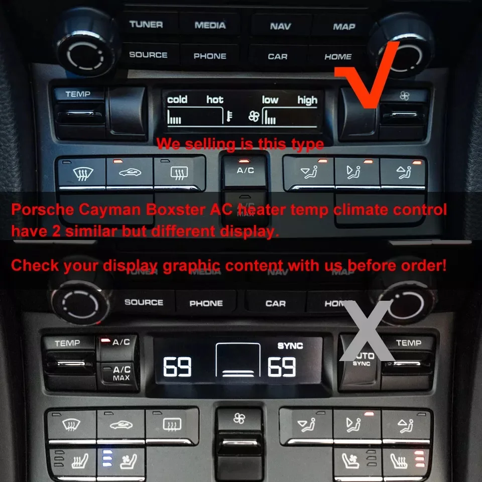 ЖК-дисплей для приборной панели Porsche 718 Cayman Boxster 981 982 Нагреватель переменного тока