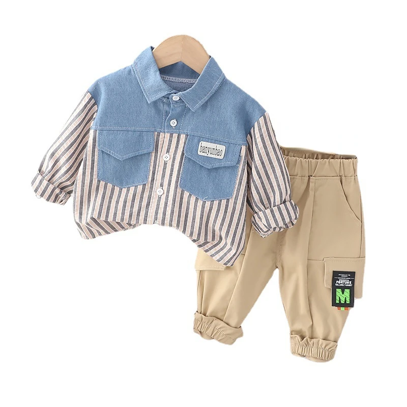 

New Spring Autumn Baby Boys Clothes Suit Children Fashion Shirt Pants 2Pcs/Sets Toddler Casual Costume Infant Kids Tracksuits