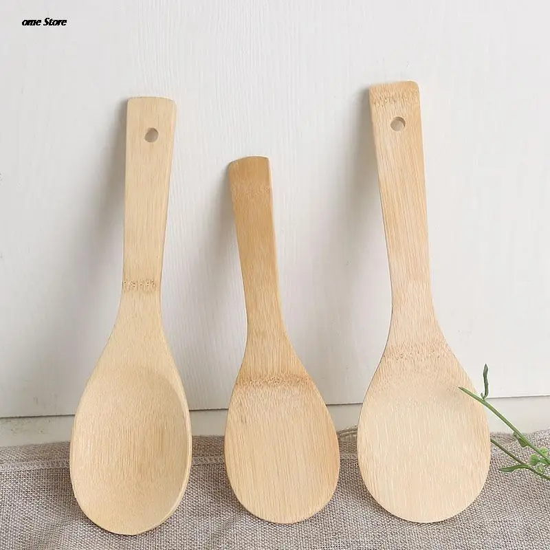 Бамбуковая рисовая ложка деревянный кухонный ковш столовая кухонная утварь