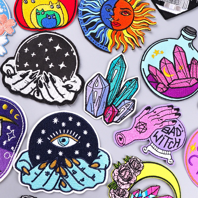 Нашивки с волшебным шариком вышитые нашивки для одежды термоклейкие полоски
