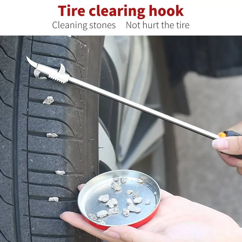 

Car Tire Stone Cleaner Groove Hook Broken Stone Remover Tyre Cleaning Maintenance Repair Tool Car-styling Car Tool Accessories