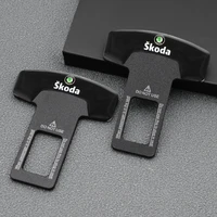 12pcs car styling car safety seat belt buckle clip plug for skoda octavia a5 a7 rs fabia superb rapid yeti kodiaq accessories