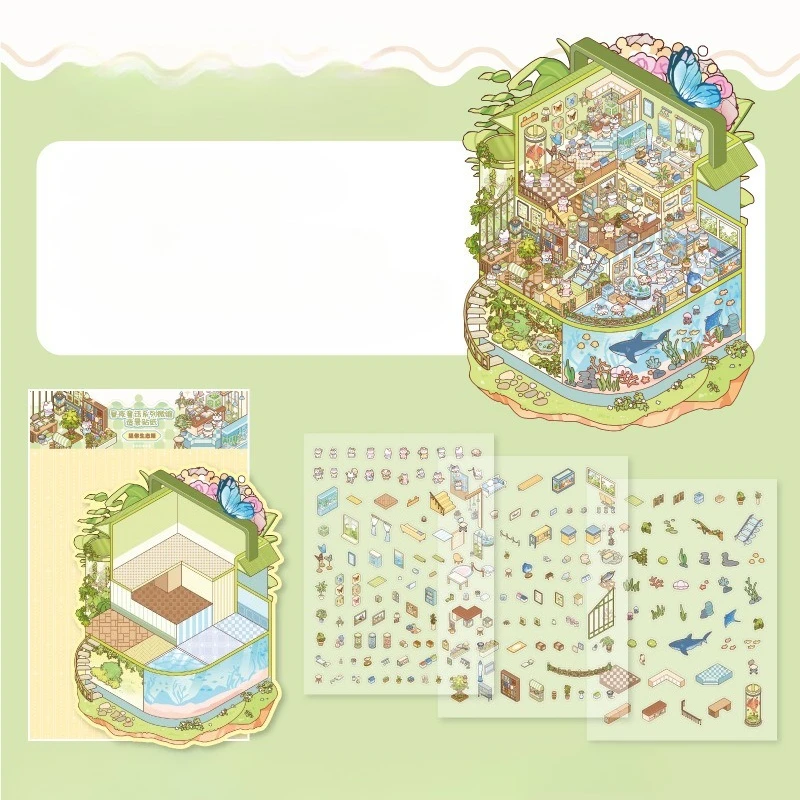 

Зоопарк сказка миниатюрные наклейки 3D